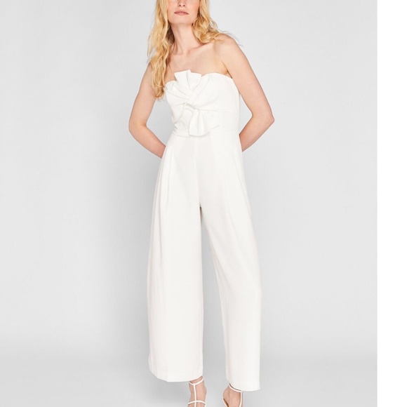 Twist Front Strapless Jumpsuit - Brand New - NEVER WORN - Blanc de Blanc